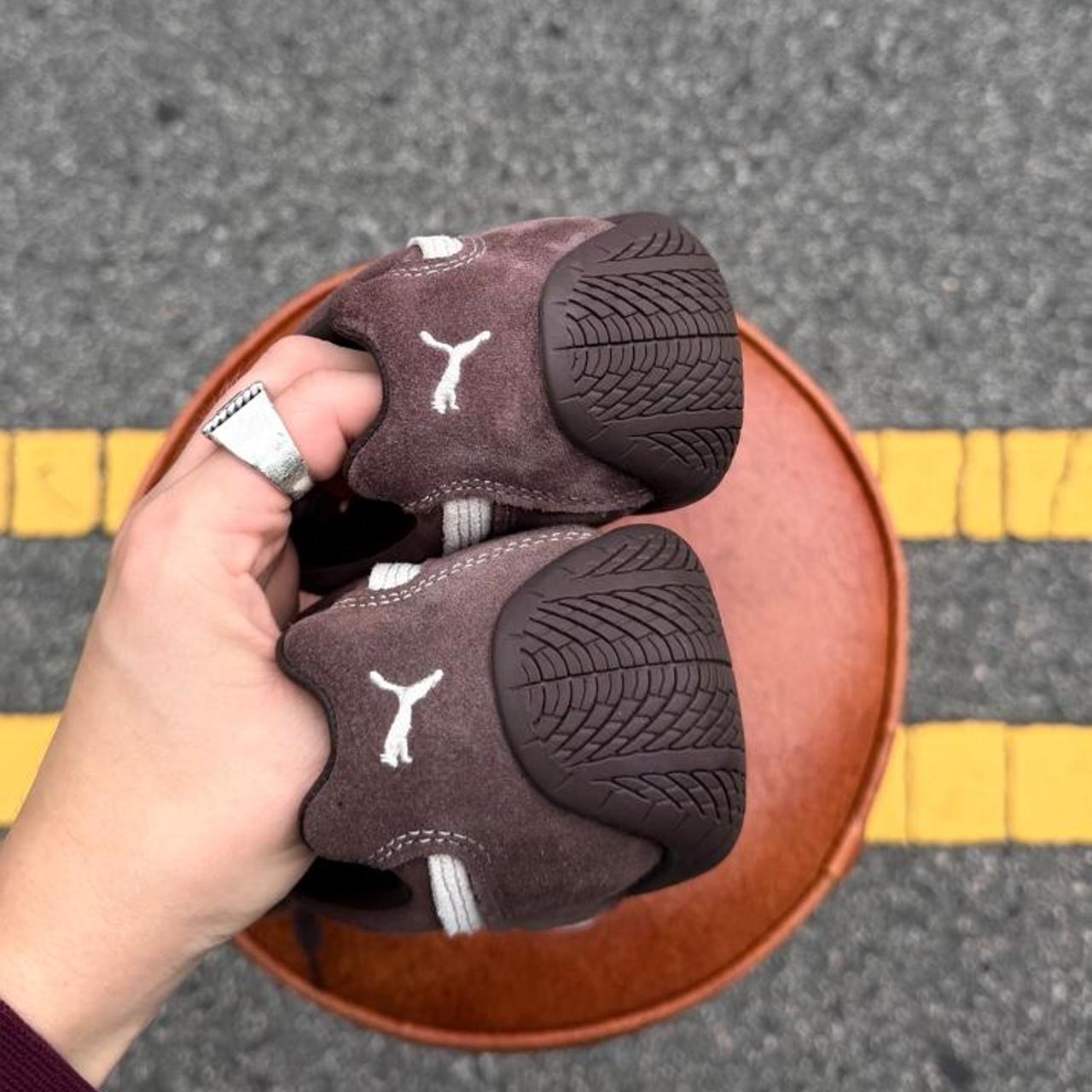 Puma Speedcat Brown & White Sneakers