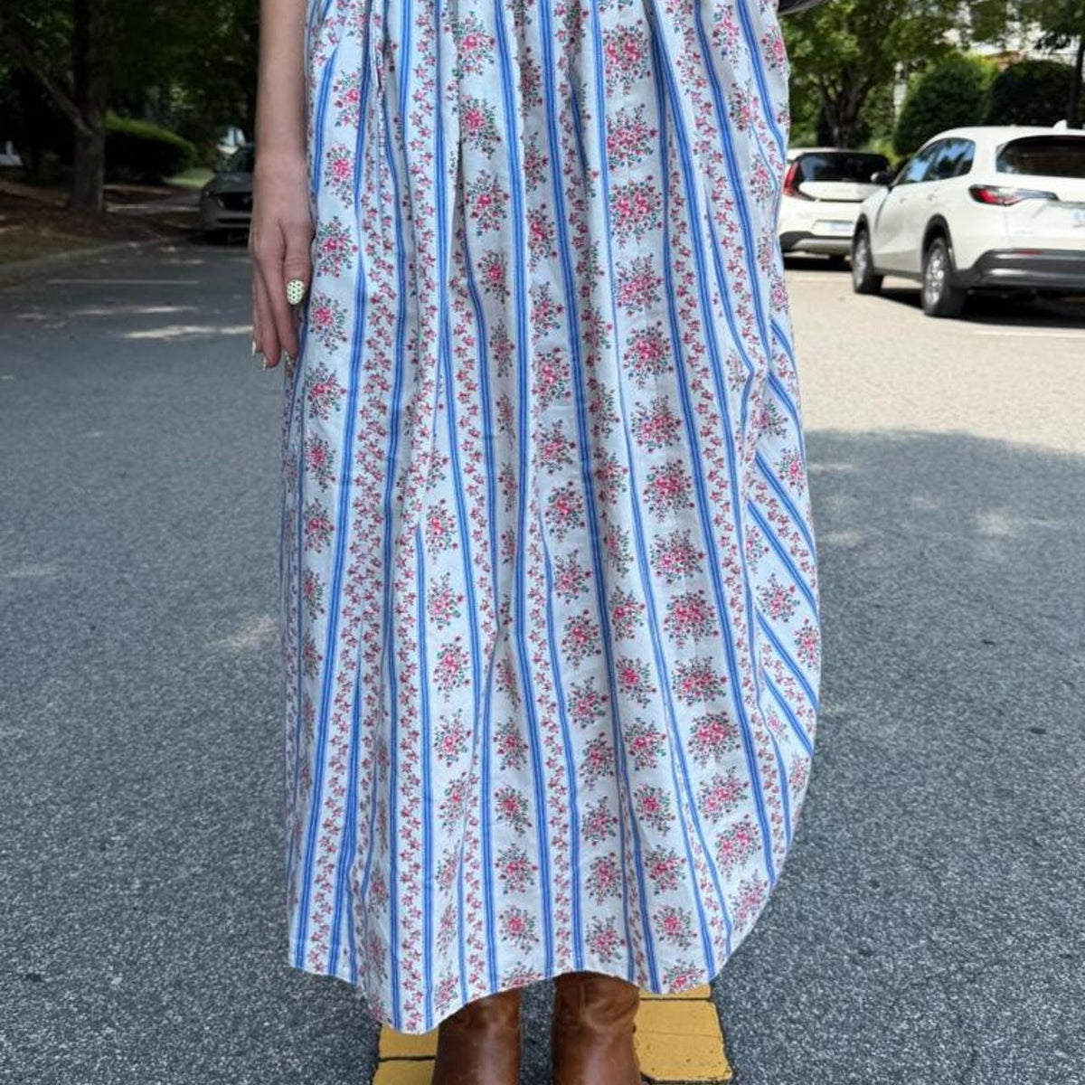 Vintage 90s handmade floral maxi skirt 🌸